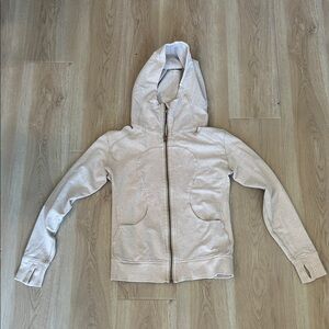 Lululemon On The Daily Hoodie Heathered Cashew Size 4 Full Zip